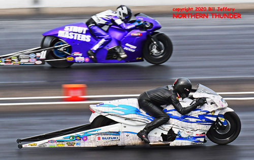 (near lane) Jerry Savoie vs (far lane) Scotty Pollachek